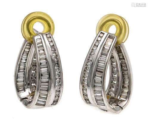 Brilliant clip earrings WG 750/0