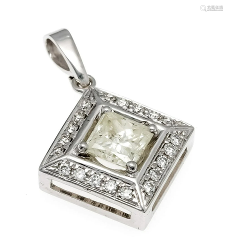 Princess diamond pendant WG 585/