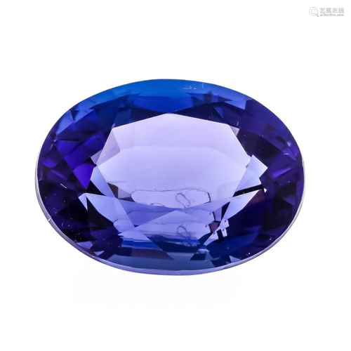 Tanzanite 9.58 ct, oval faceted,