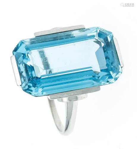 Aquamarine ring WG 585/000 with