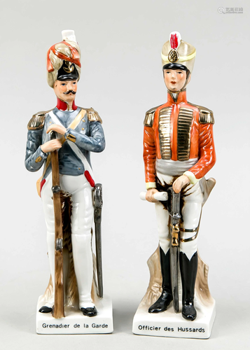 Pair of military figurines, 20