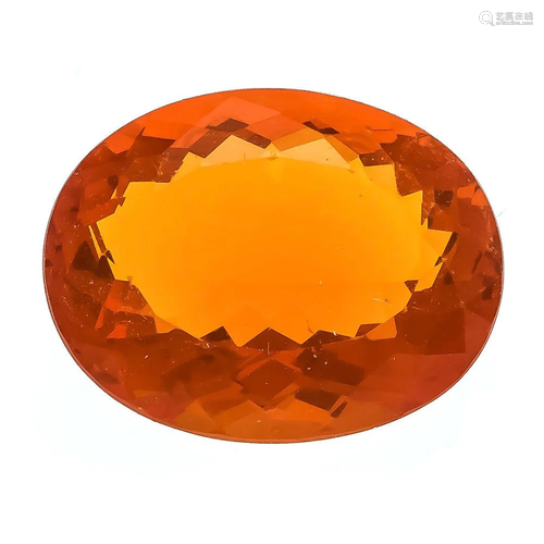 Fire opal 7,46 ct, oval faceted,