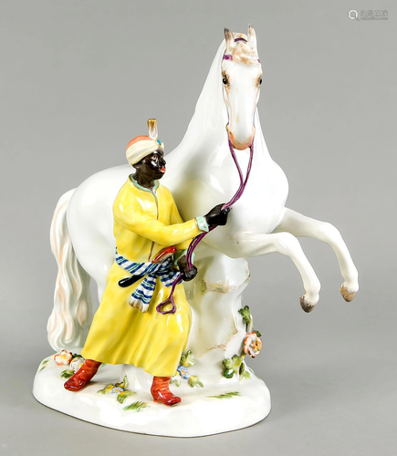 Horse tamer, Meissen, mark 185