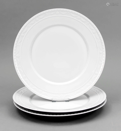 Three gourmet plates, KPM Berl