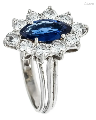 Sapphire diamond ring WG 750/000