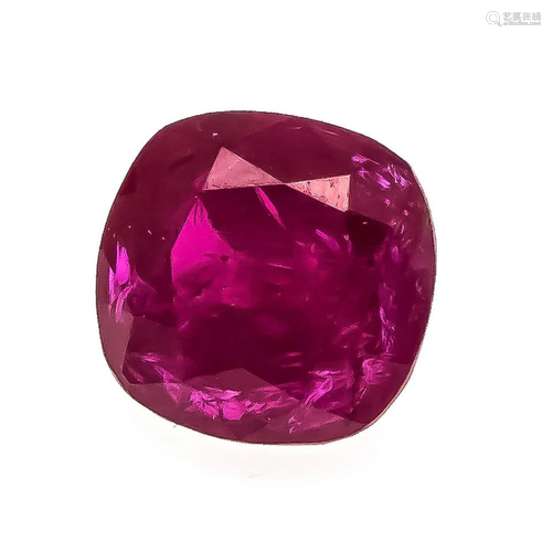 Natural ruby 0.92 ct, cushion cu