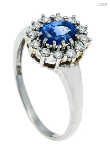 Sapphire diamond ring WG 585/000