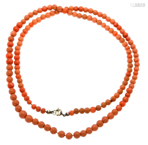 Coral necklace made of coral bal