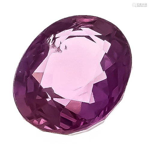 Pink sapphire 1.57 ct, oval face