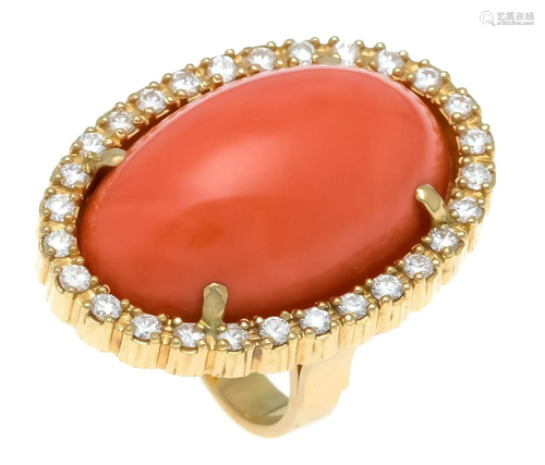 Coral-cut diamond ring GG 750/00