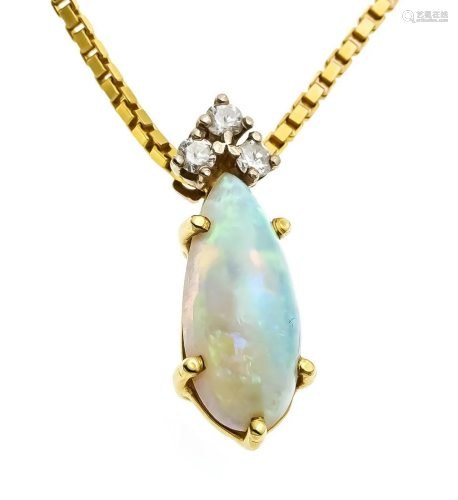 Opal-brilliant pendant GG/WG 585