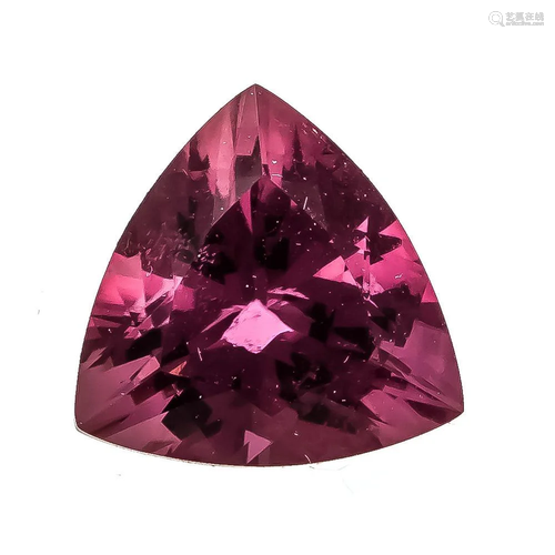 Pink tourmaline 6.56 ct, triangl