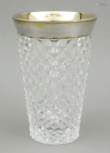 Vase with silver rim mounting,