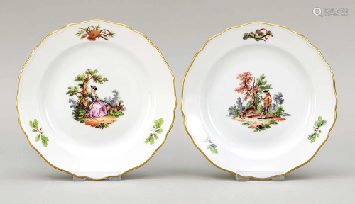 Two picture plates, Meissen, 1