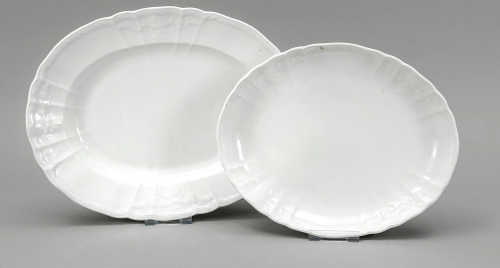 Two oval serving bowls, KPM Be
