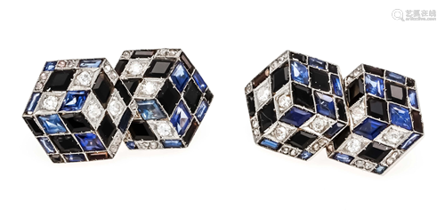 Art Deco sapphire old cut diamon