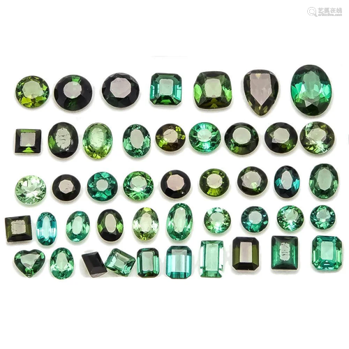 mixed lot 45 tourmalines, togeth