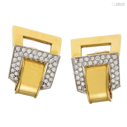 Wempe diamond clip earrings GG/W