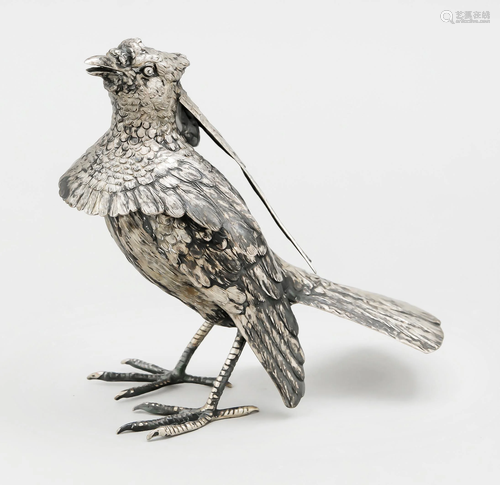 Bird, 20th c., silver tested,