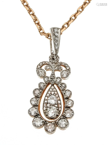 Old cut diamond pendant RG 585/0