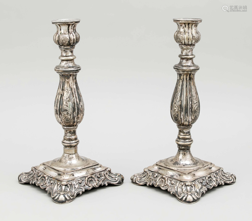 Pair of candlesticks, mid-19th