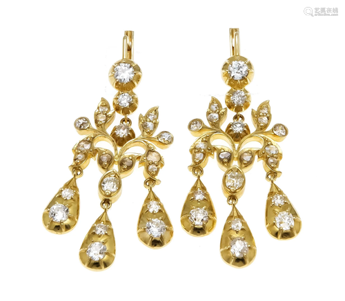 Old cut diamond earrings GG 585/