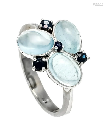 Aquamarine sapphire ring WG 585/