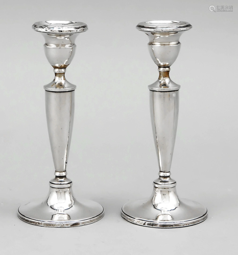 Pair of candlesticks, England,