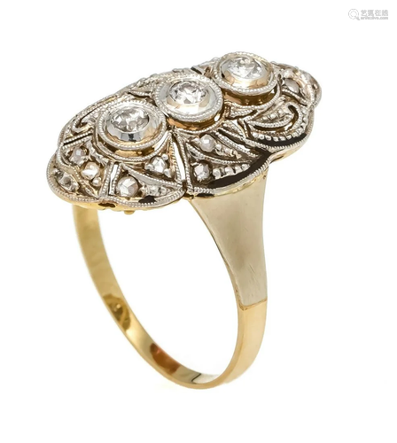 Art Deco ring GG/WG 585/000 unst