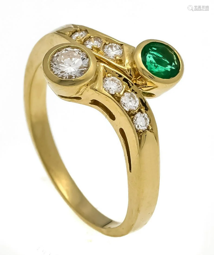 Emerald diamond ring GG 585/000