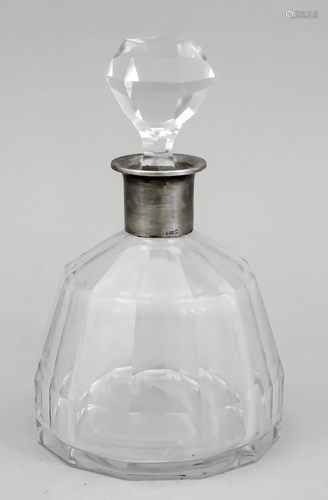 Carafe with silver neck mounti