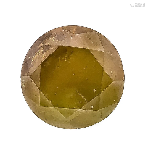 Brilliant 0.66 ct, yellow-brown,