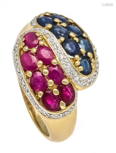 Sapphire-ruby ring GG/WG 585/000