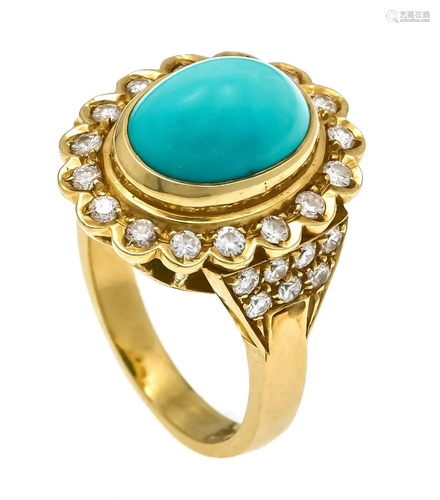 Turquoise diamond ring GG 750/00