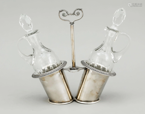 Cruet, Italy, 20th c., silver