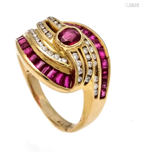 Ruby brilliant ring GG 750/000 w