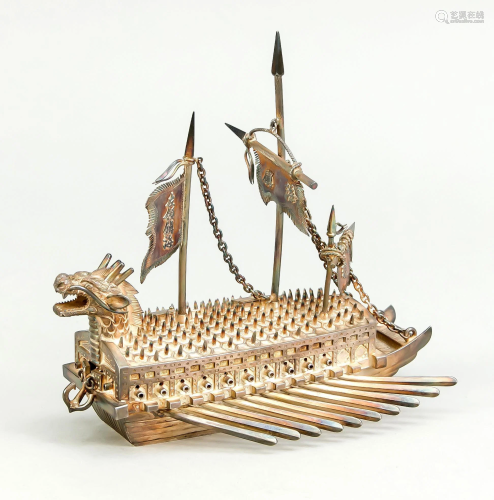 Model of a dragon ship, China,