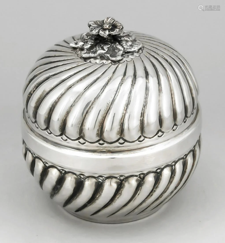 Round lidded box, 20th century