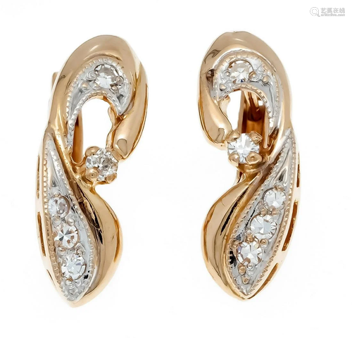 Old-cut diamond clip earrings RG