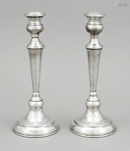 Pair of candlesticks, 20th c.,