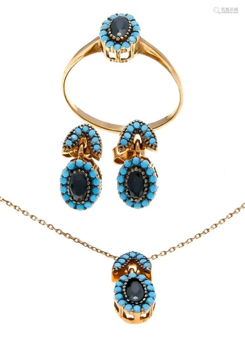 Sapphire-turquoise set RG 585/00