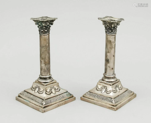 Pair of candlesticks, German,