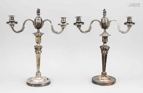 Pair of two-armed candlesticks