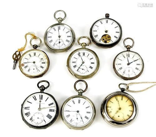 Convolute of 8 pocket watches, v