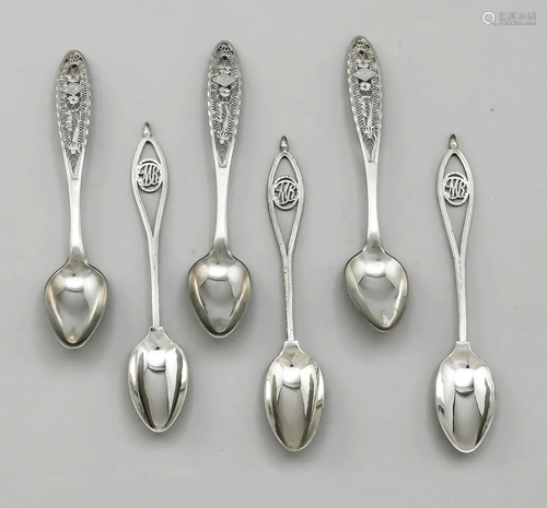 Twelve coffee spoons, 19th cen