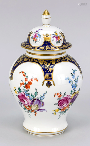 Lidded vase, Potschappel, Dres