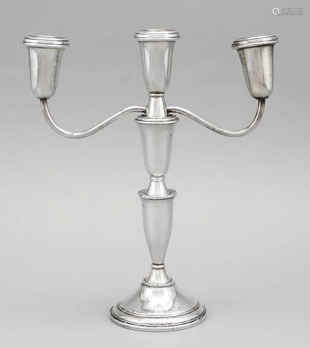 Three-flame candelabrum, USA,