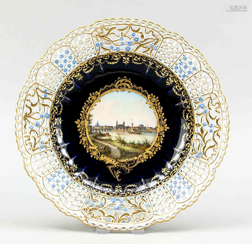 A plate of Meissen, c. 1860, 1