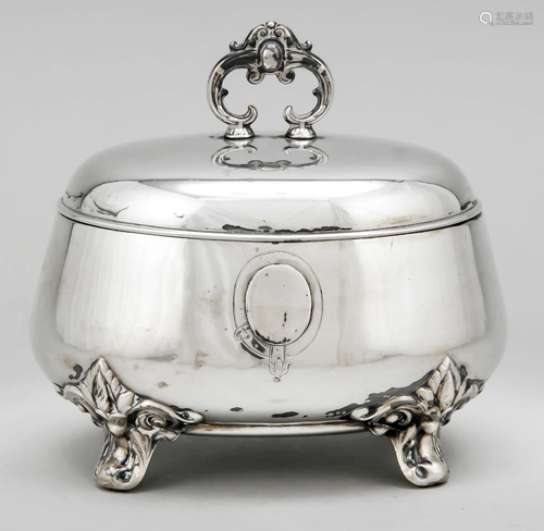 Rounded lid/sugar bowl, 19th c