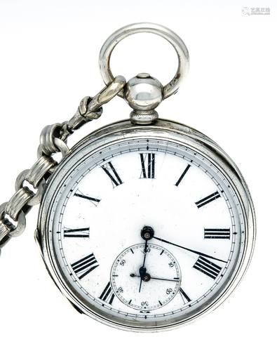 Men's pocket watch silver, engra